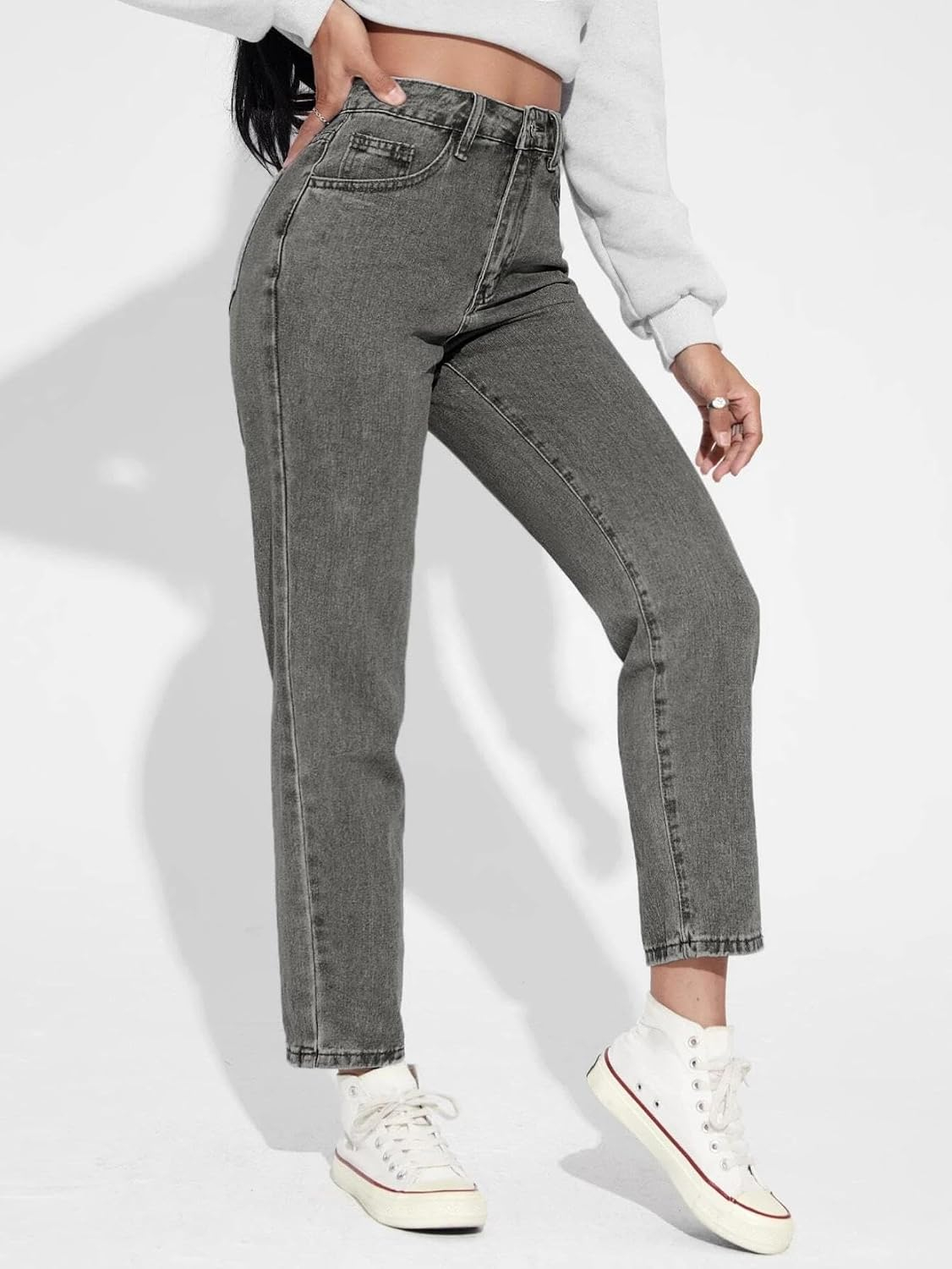 Women High-Rise Straight Leg Jeans - Image 29