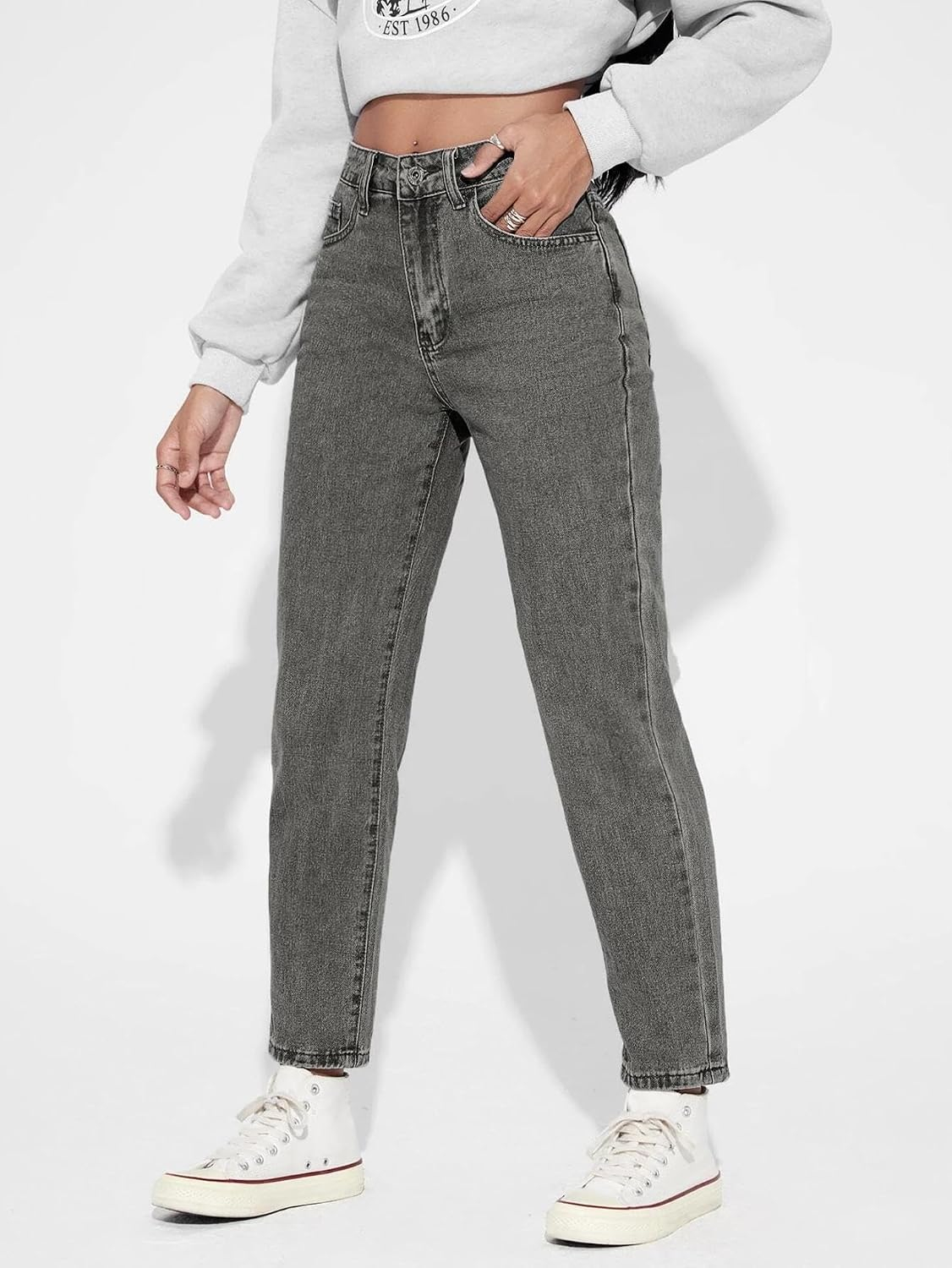 Women High-Rise Straight Leg Jeans - Image 30