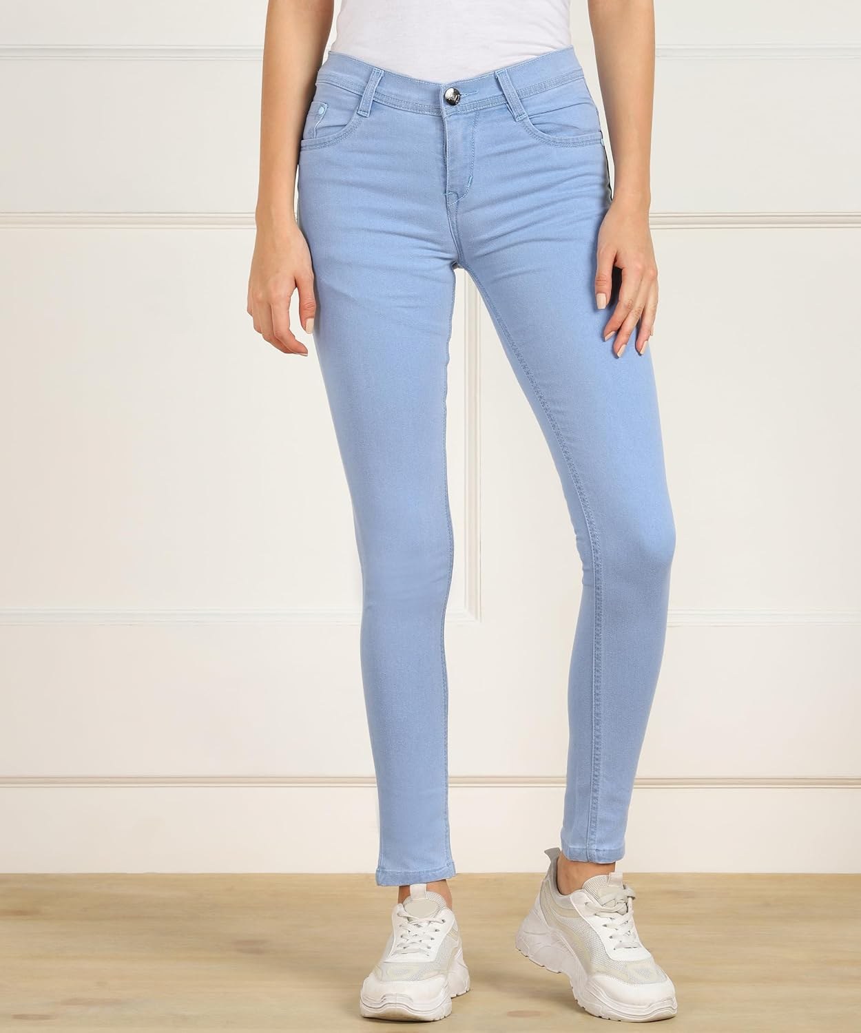 Women Cotton Blend Mid-Rise Jeans - Image 9
