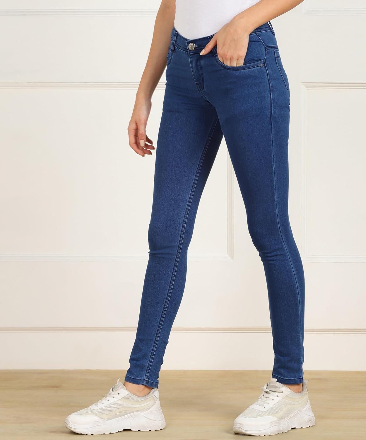 Women Cotton Blend Mid-Rise Jeans - Image 17