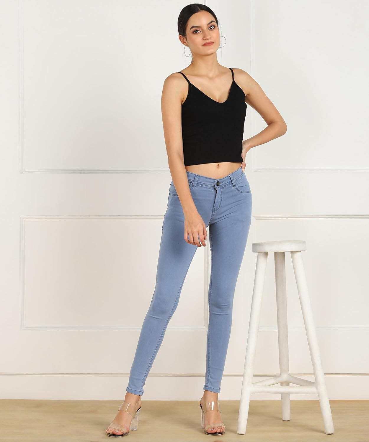 Women Cotton Blend Mid-Rise Jeans - Image 46