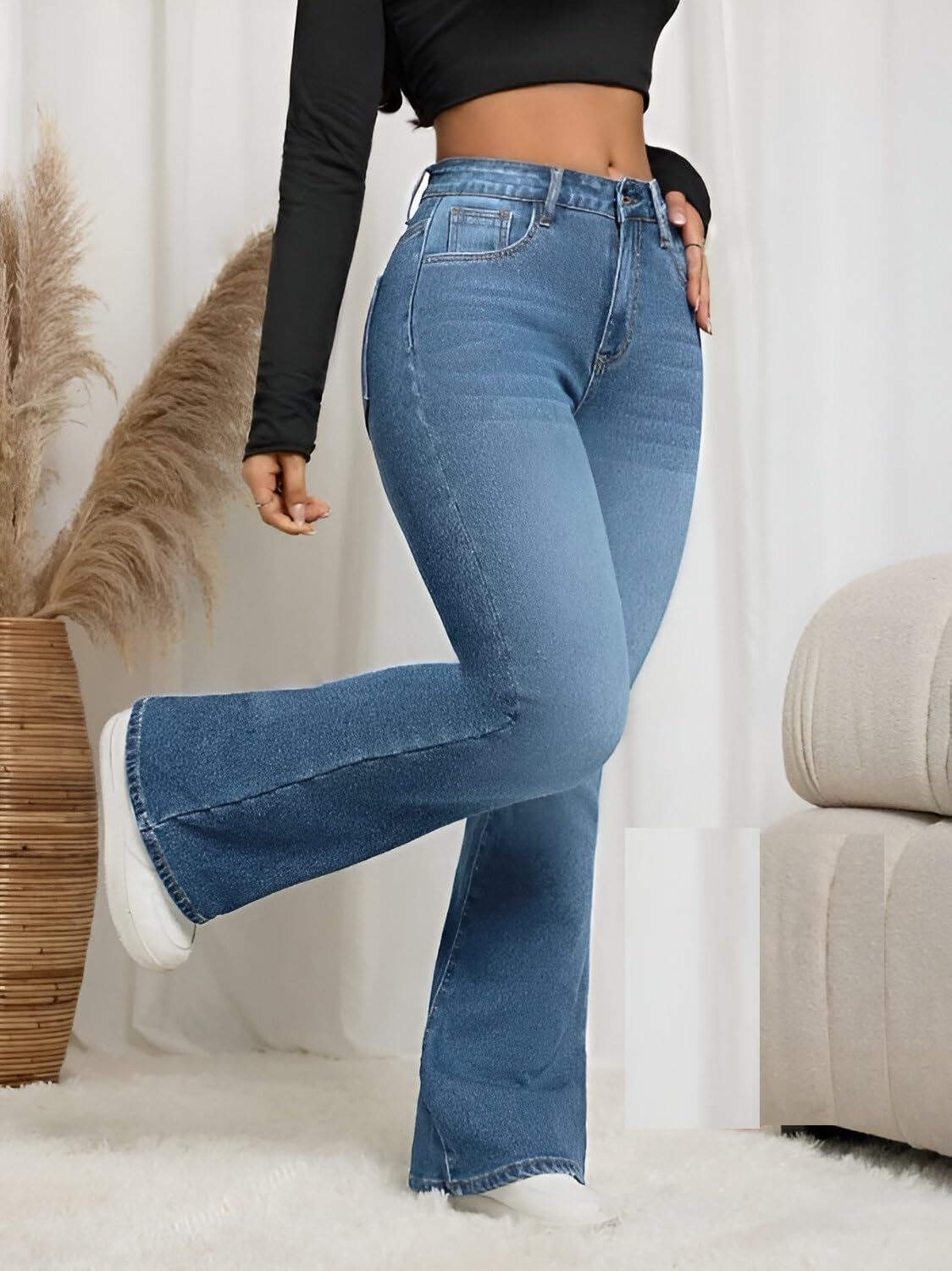 Women High-Waist Bootcut Flared Jeans - Image 10