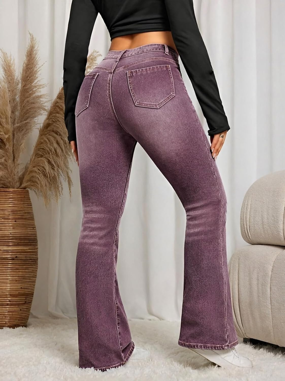 Women High-Waist Bootcut Flared Jeans - Image 15