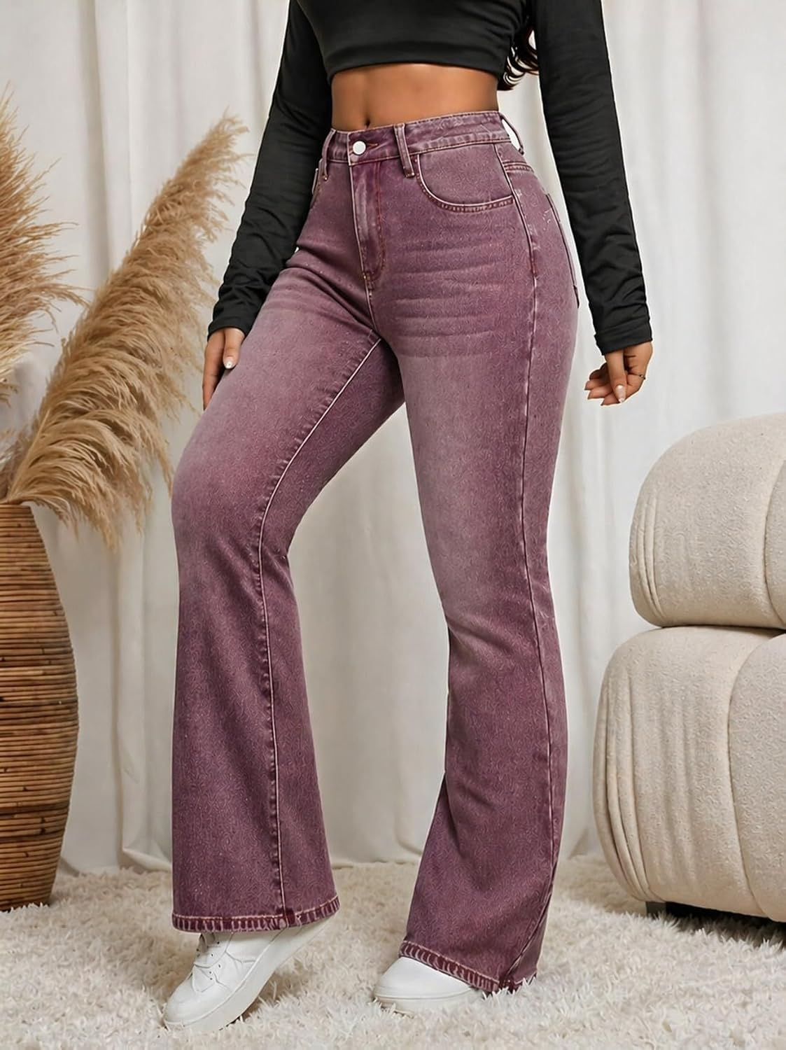 Women High-Waist Bootcut Flared Jeans - Image 16
