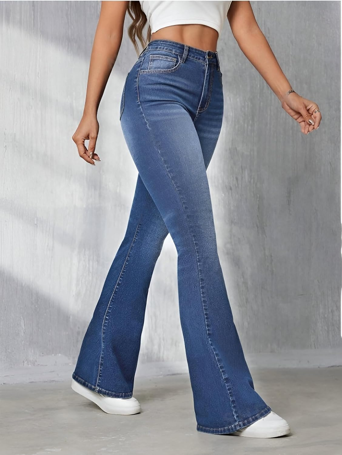 Women High-Waist Bootcut Flared Jeans - Image 26