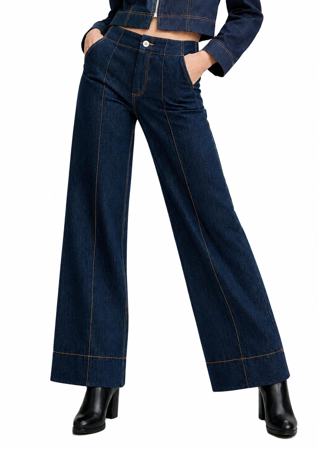 Women High-Waist Bootcut Flared Jeans - Image 36