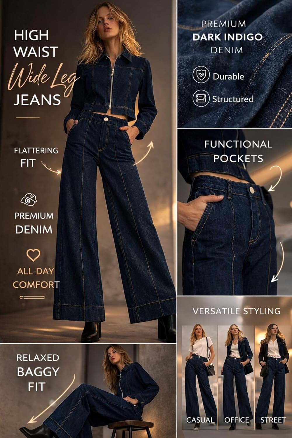 Women High-Waist Bootcut Flared Jeans - Image 42