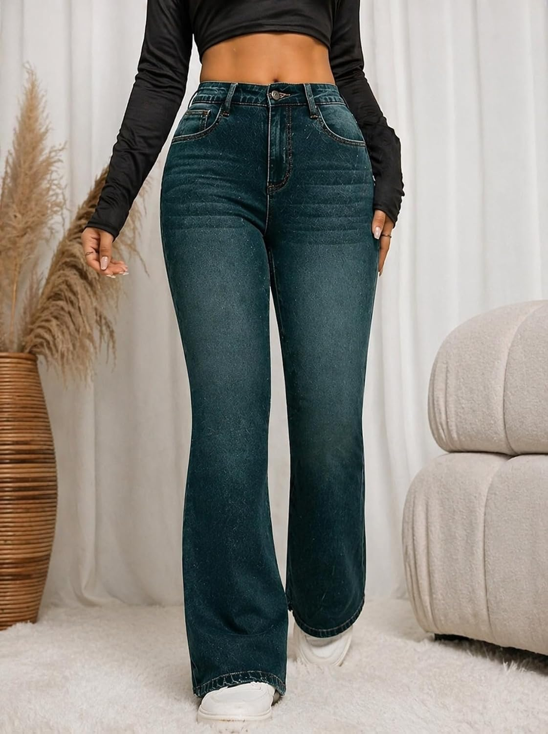 Women High-Waist Bootcut Flared Jeans - Image 50