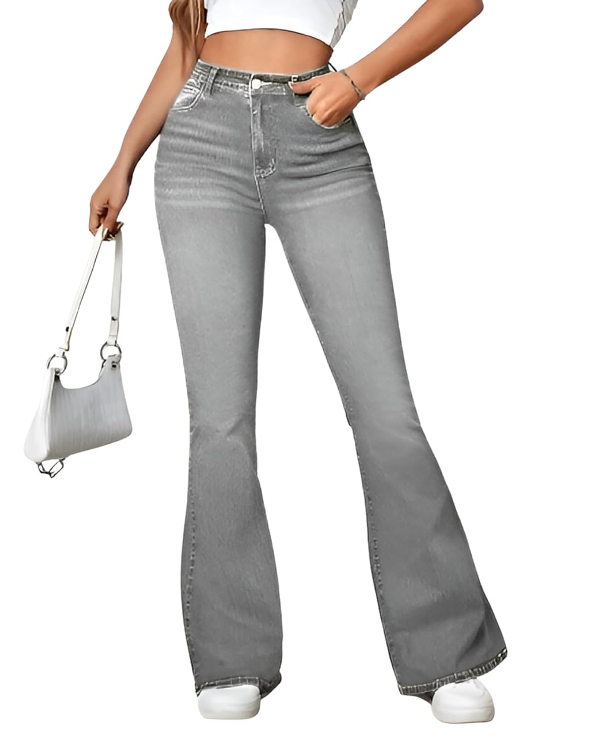 Women High-Waist Bootcut Flared Jeans - Image 54