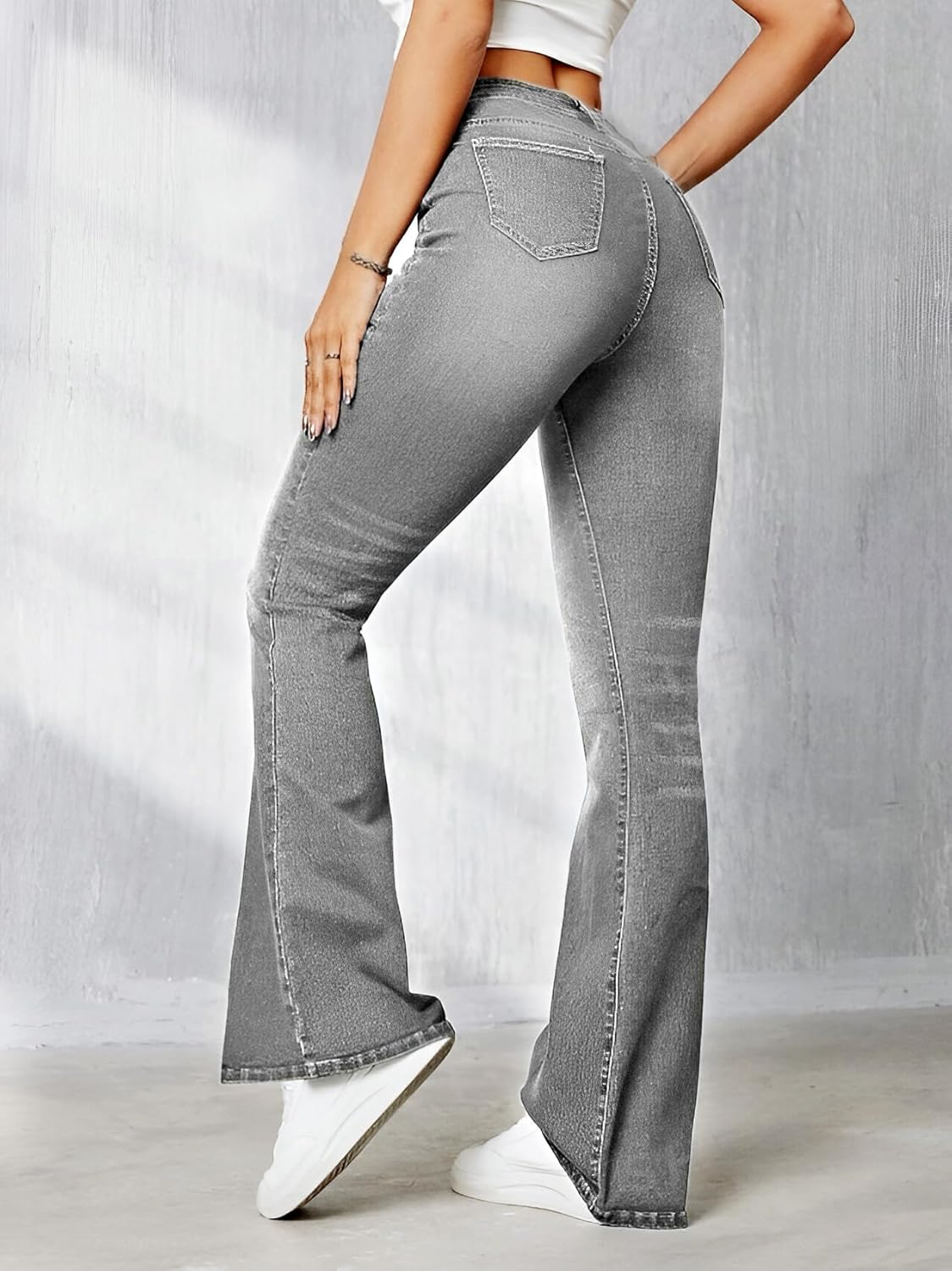 Women High-Waist Bootcut Flared Jeans - Image 55