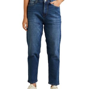 Women Mid-Rise Loose Flared Jeans
