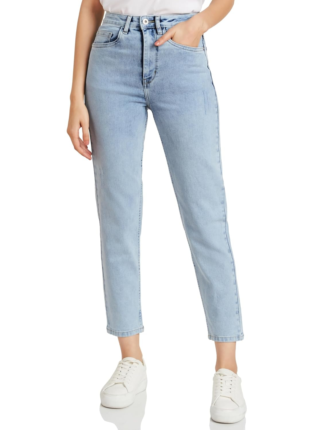 Women Mid-Rise Loose Flared Jeans - Image 7