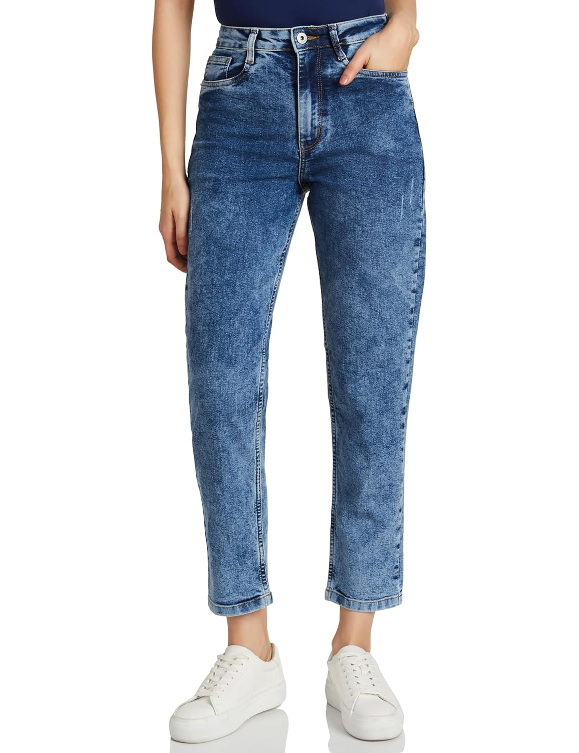Women Mid-Rise Loose Flared Jeans - Image 12