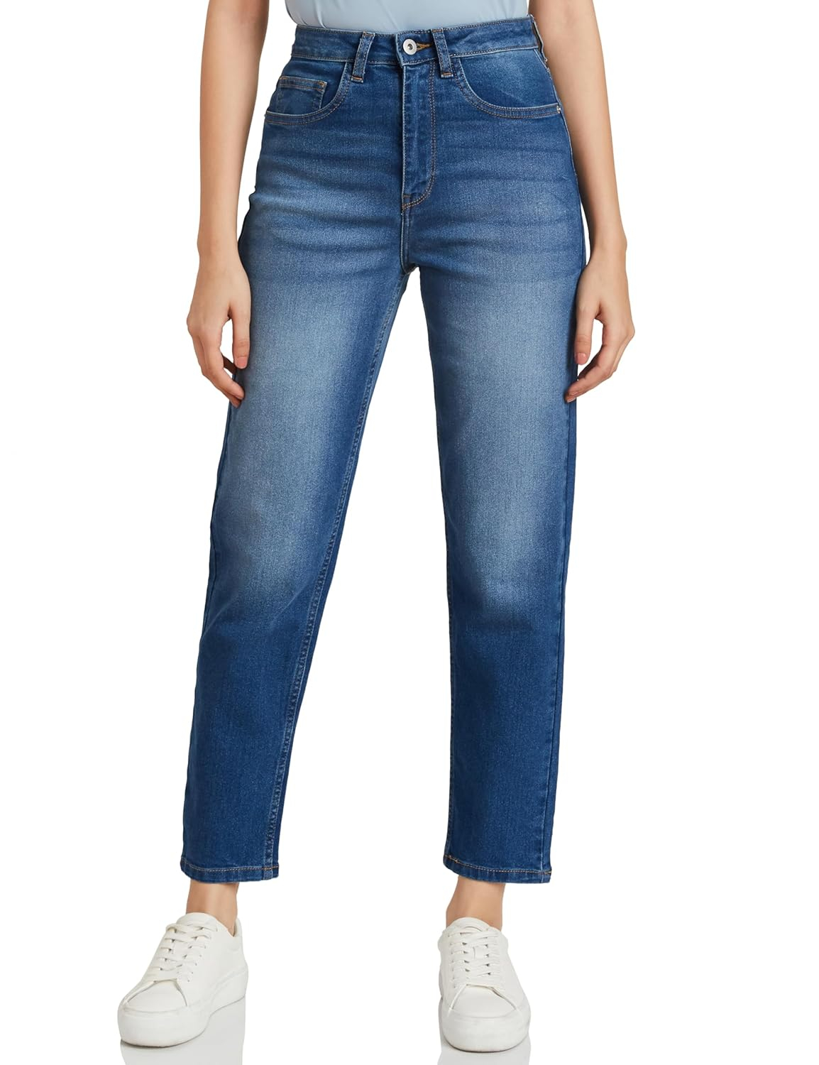Women Mid-Rise Loose Flared Jeans - Image 24