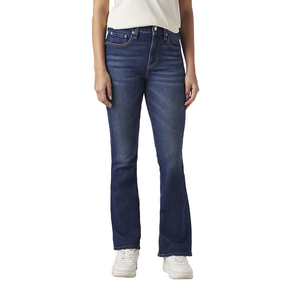 Women Blue High-Rise Flared Jeans