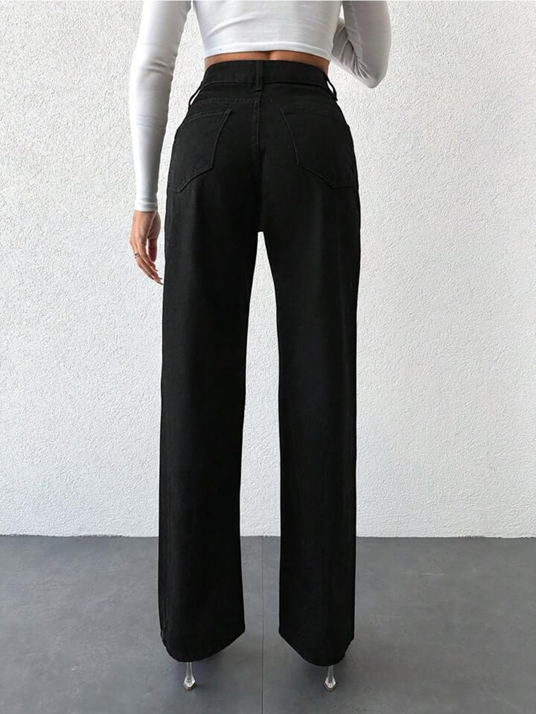 Women High-Waist Wide Leg Flared Jeans - Image 11