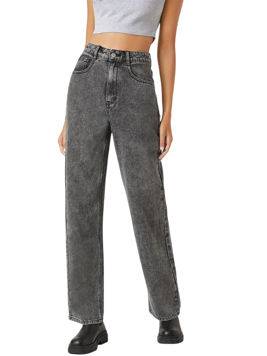 Women High-Waist Wide Leg Flared Jeans - Image 19