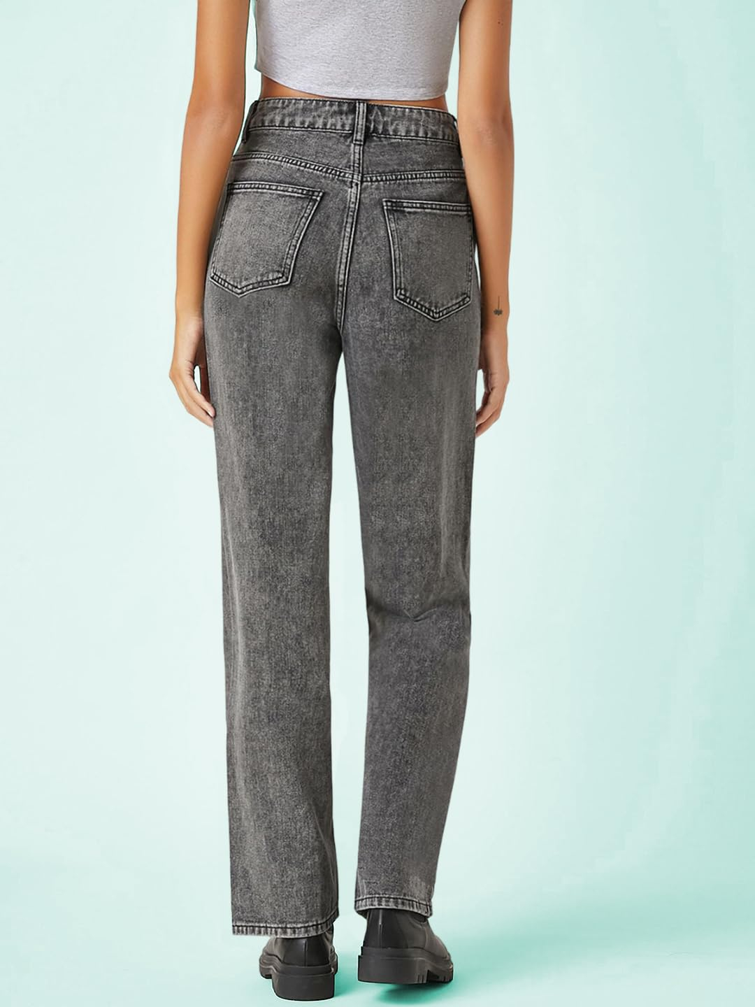 Women High-Waist Wide Leg Flared Jeans - Image 21