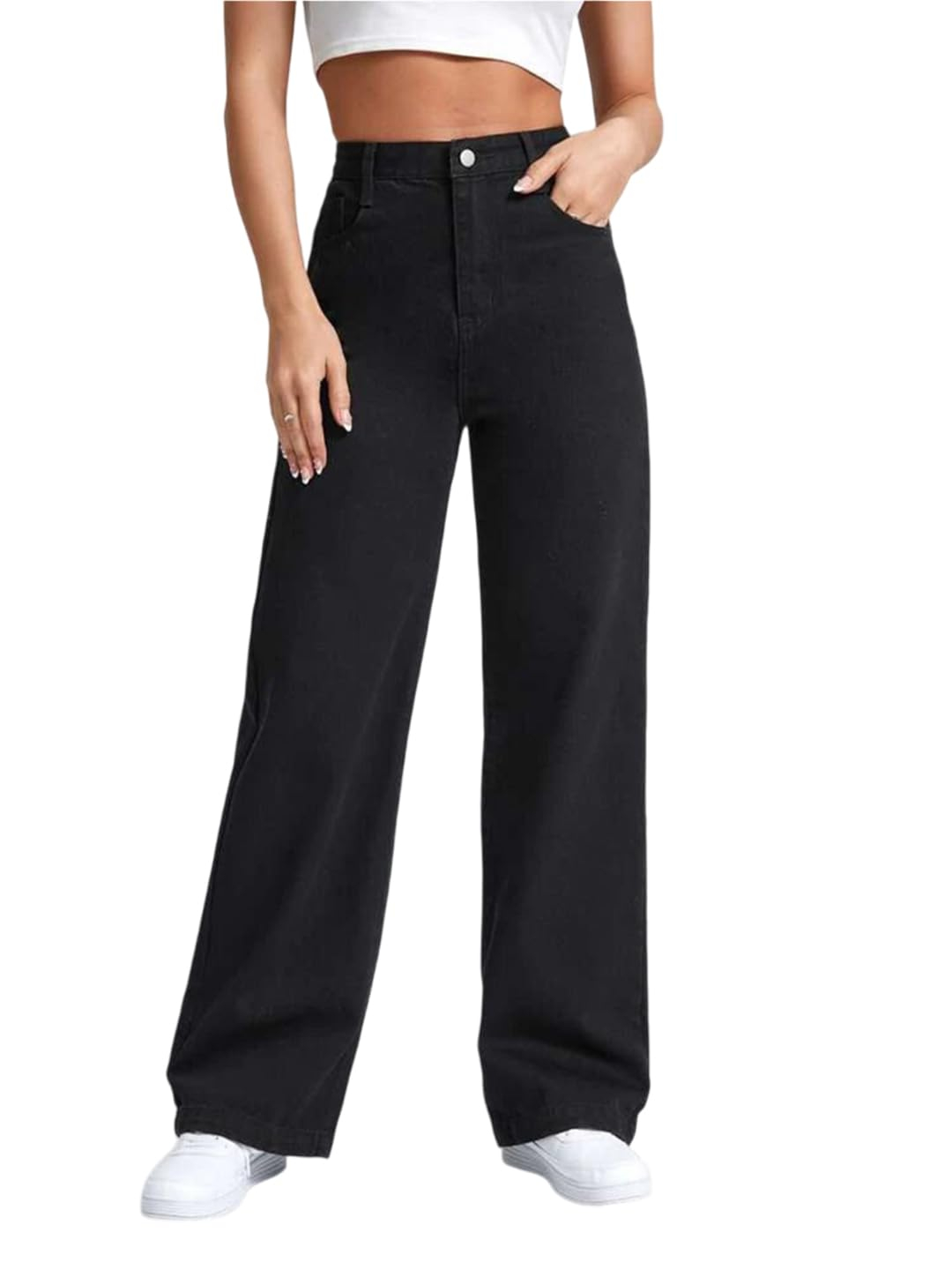 Women High-Waist Wide Leg Flared Jeans - Image 24