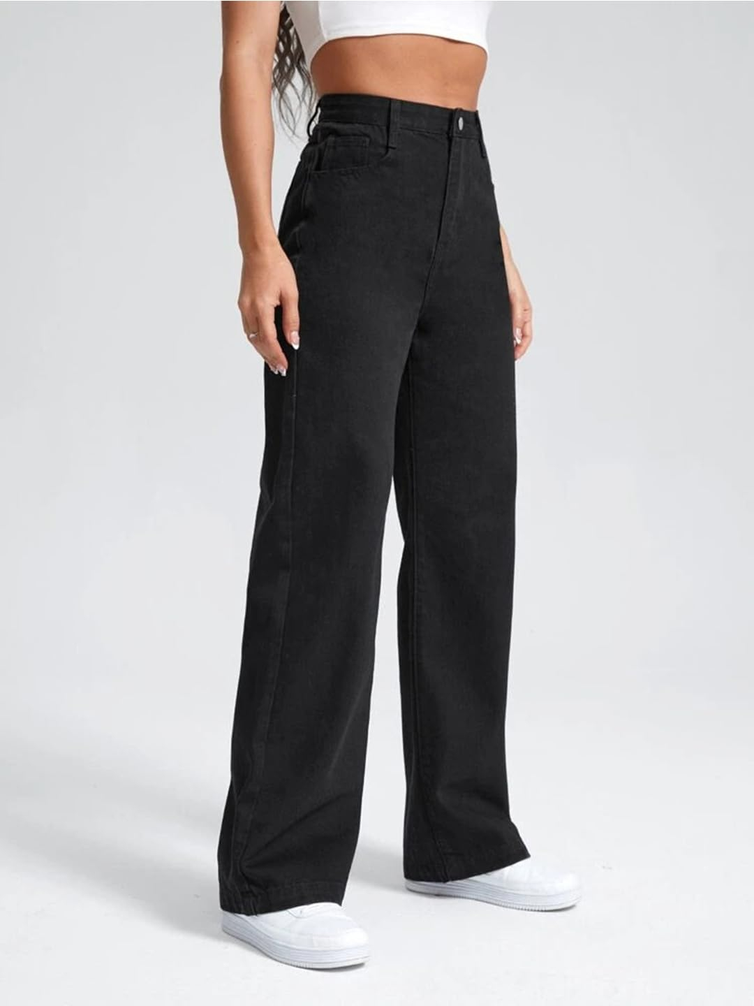 Women High-Waist Wide Leg Flared Jeans - Image 25