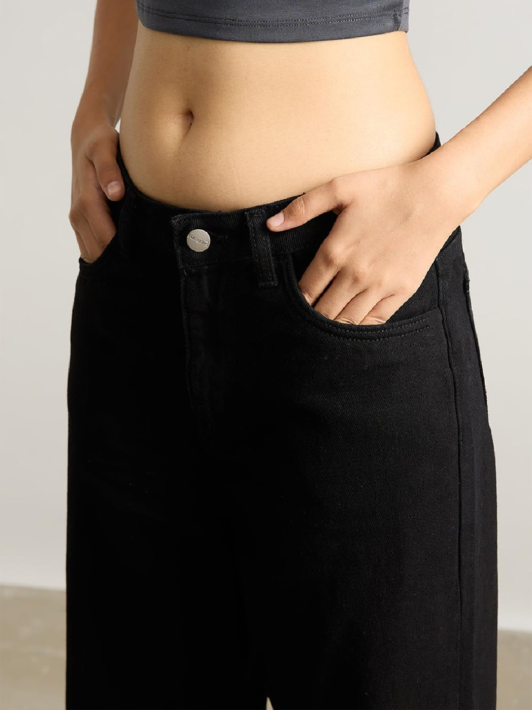 Women Clean Look Wide Leg Flared Jeans - Image 10