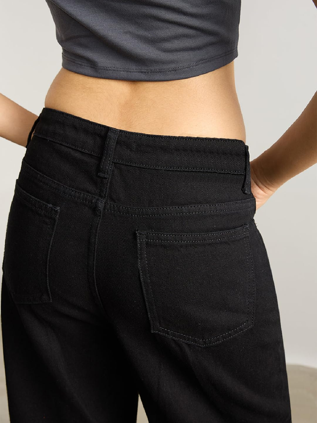 Women Clean Look Wide Leg Flared Jeans - Image 13