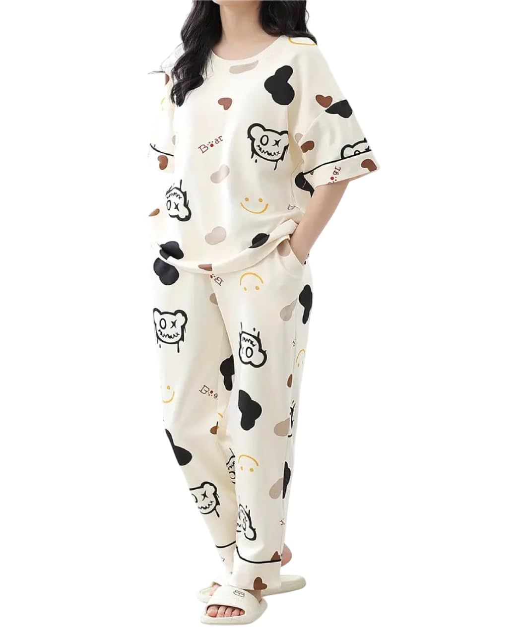 Women Full Sleeve Printed Night Suit Set