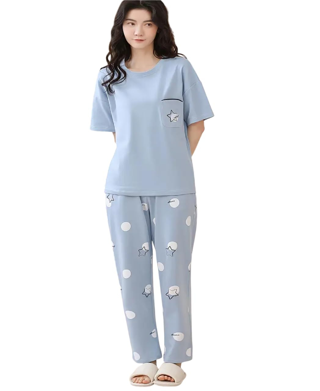 Women Full Sleeve Printed Night Suit Set - Image 7