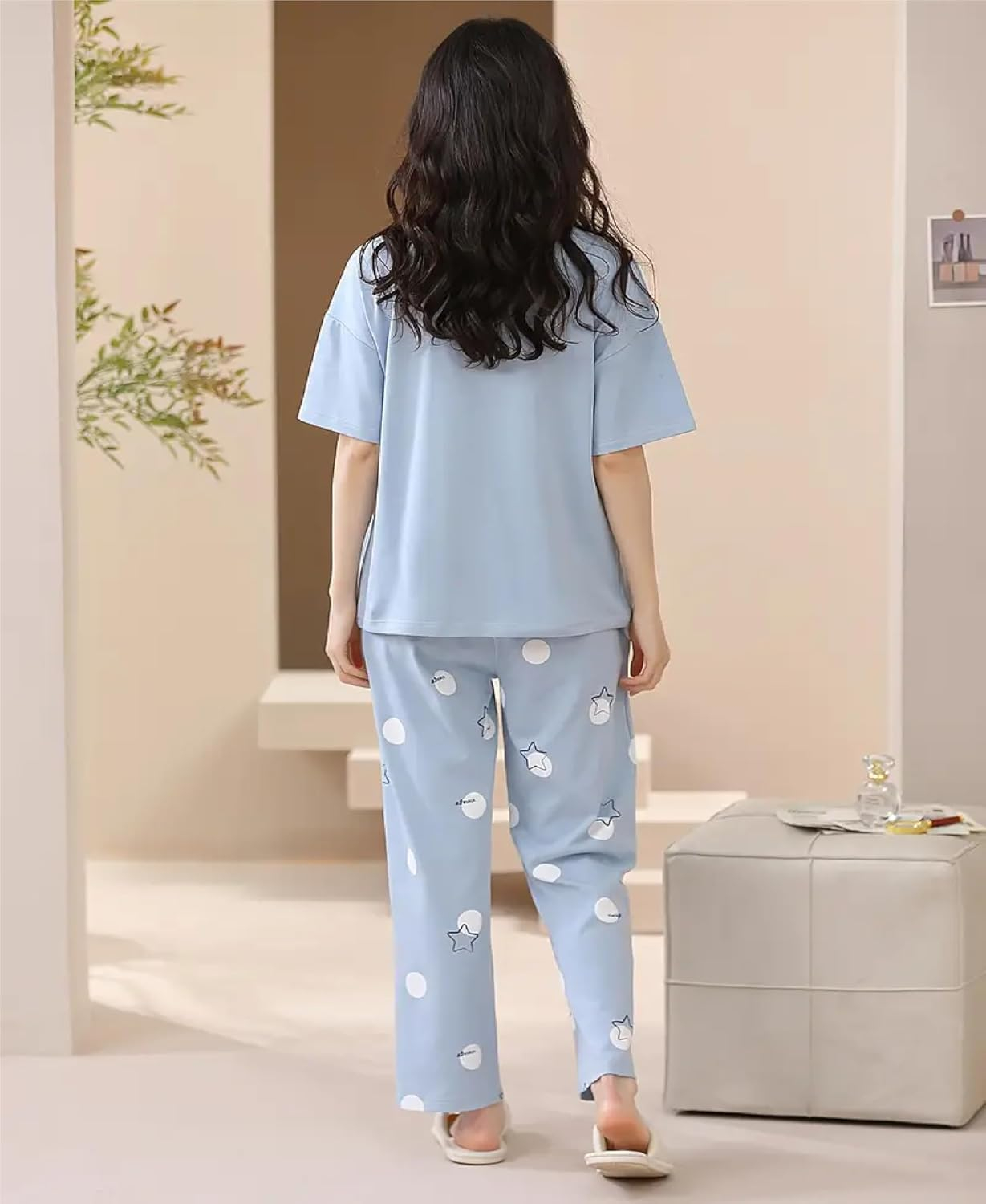 Women Full Sleeve Printed Night Suit Set - Image 12