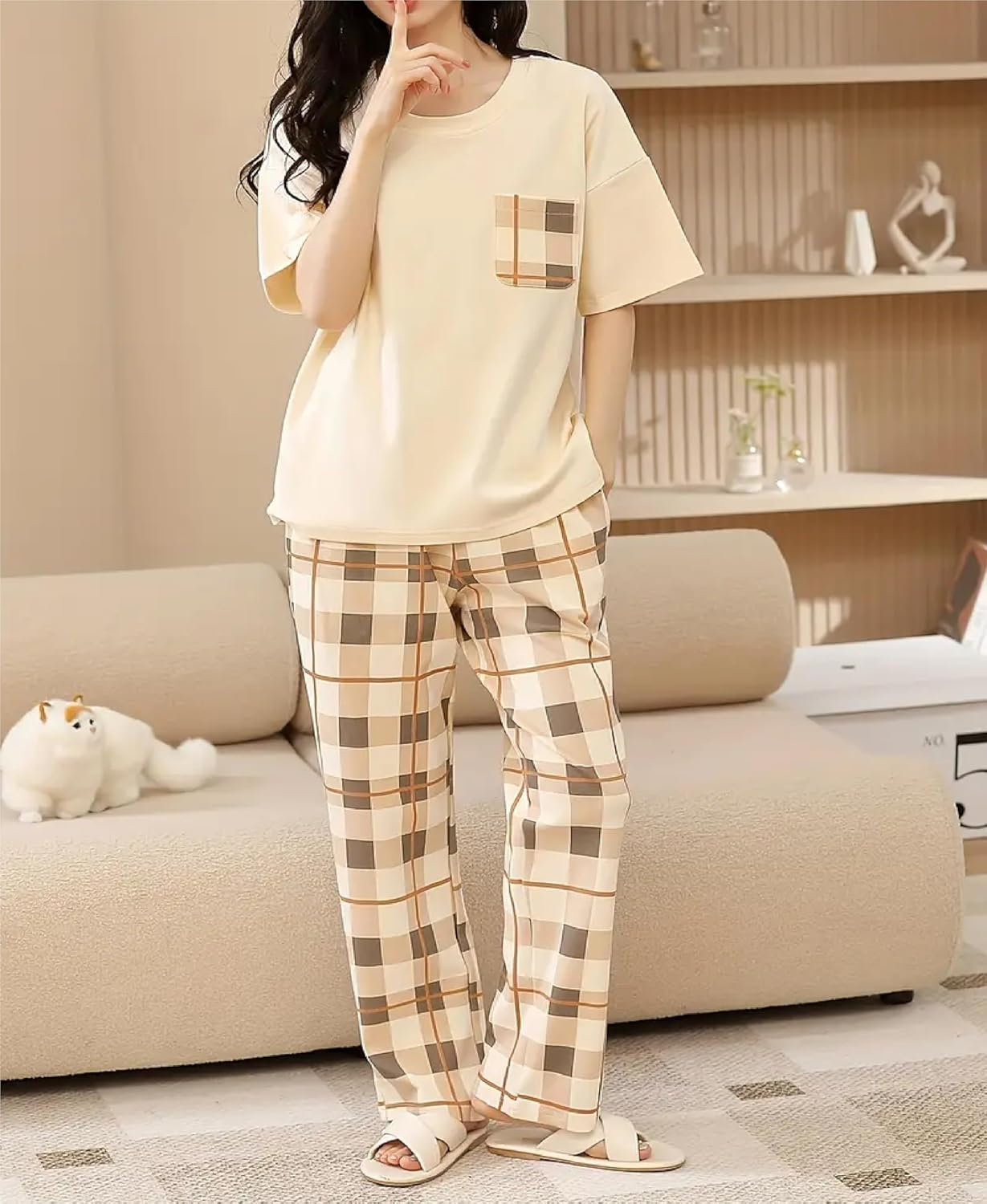Women Full Sleeve Printed Night Suit Set - Image 23