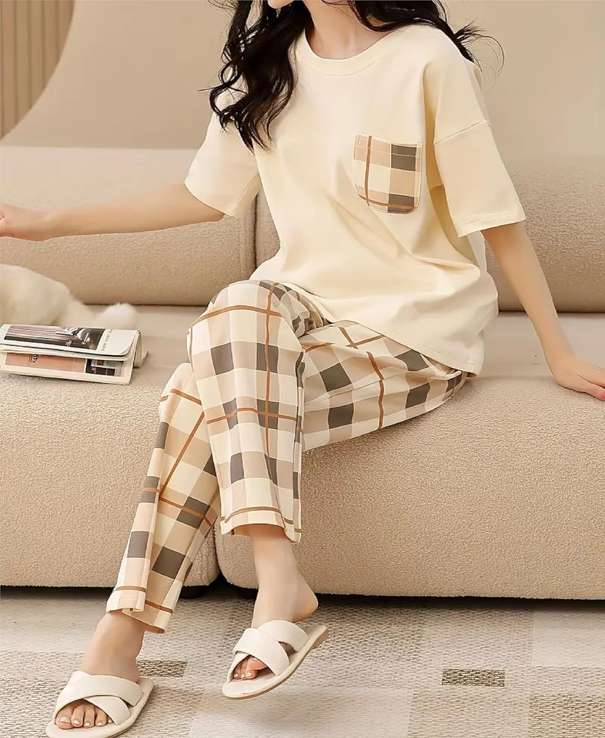 Women Full Sleeve Printed Night Suit Set - Image 24