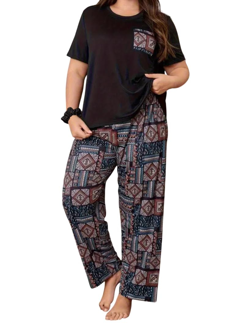 Women Cotton Blend Printed Night Suit Set
