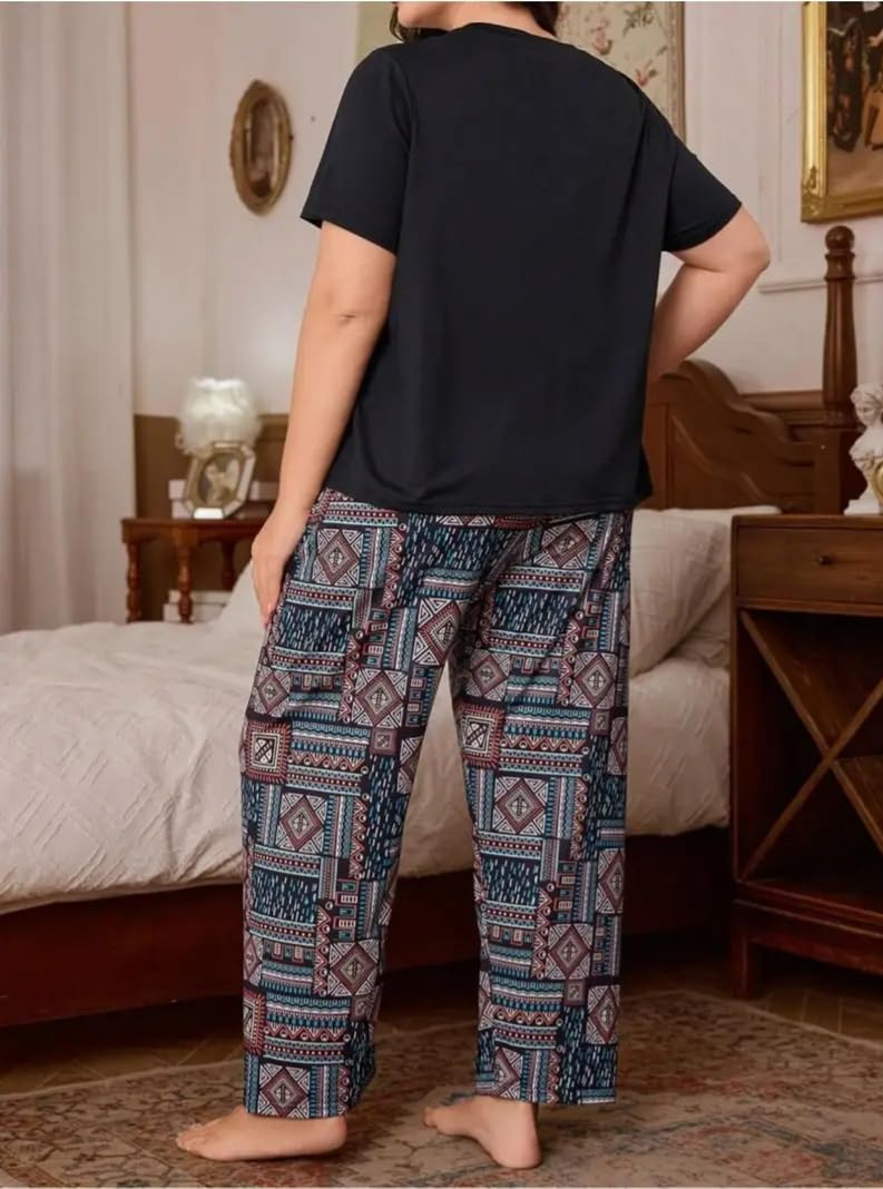 Women Cotton Blend Printed Night Suit Set - Image 5