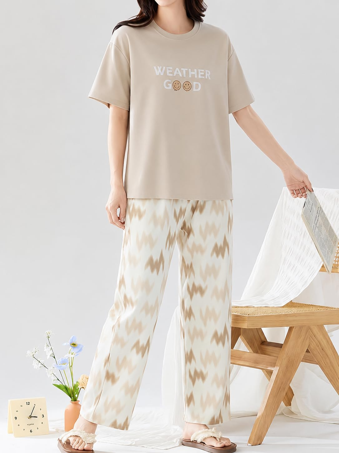 Women Cotton Blend Printed Night Suit Set - Image 9