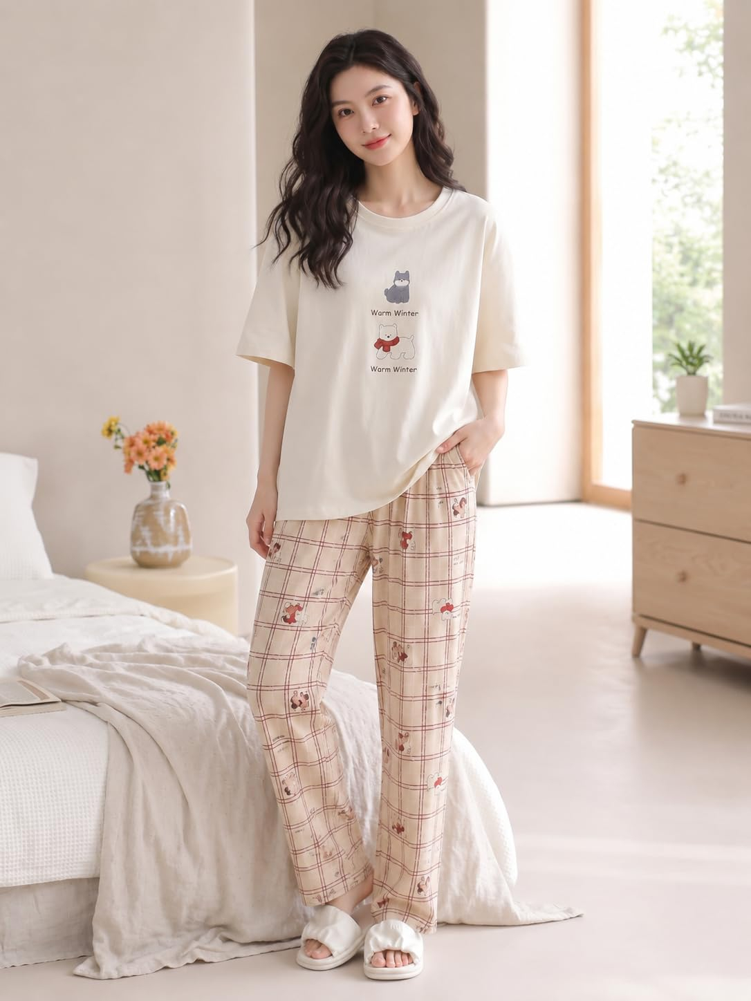 Women Cotton Blend Printed Night Suit Set - Image 26