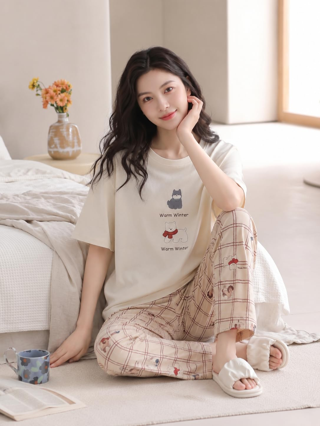 Women Cotton Blend Printed Night Suit Set - Image 27