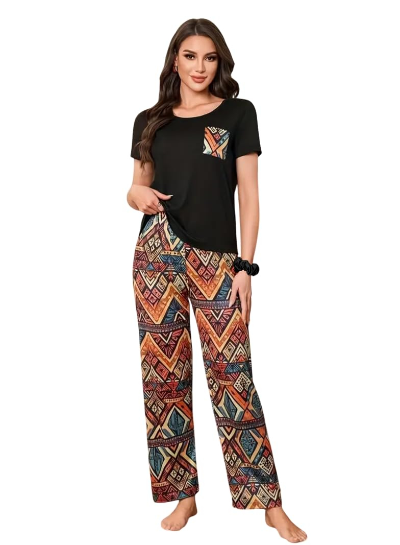 Women Cotton Blend Printed Night Suit Set - Image 31