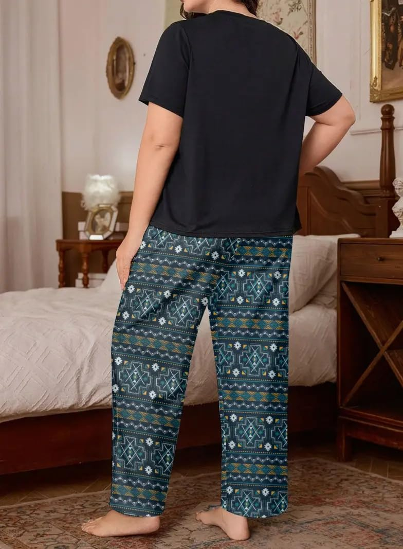 Women Cotton Blend Printed Night Suit Set - Image 43