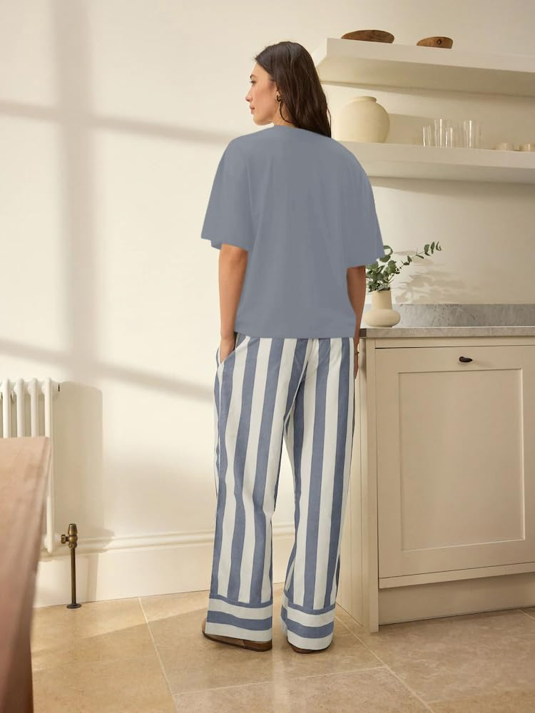 Women Cotton Blend Printed Night Suit Set - Image 50