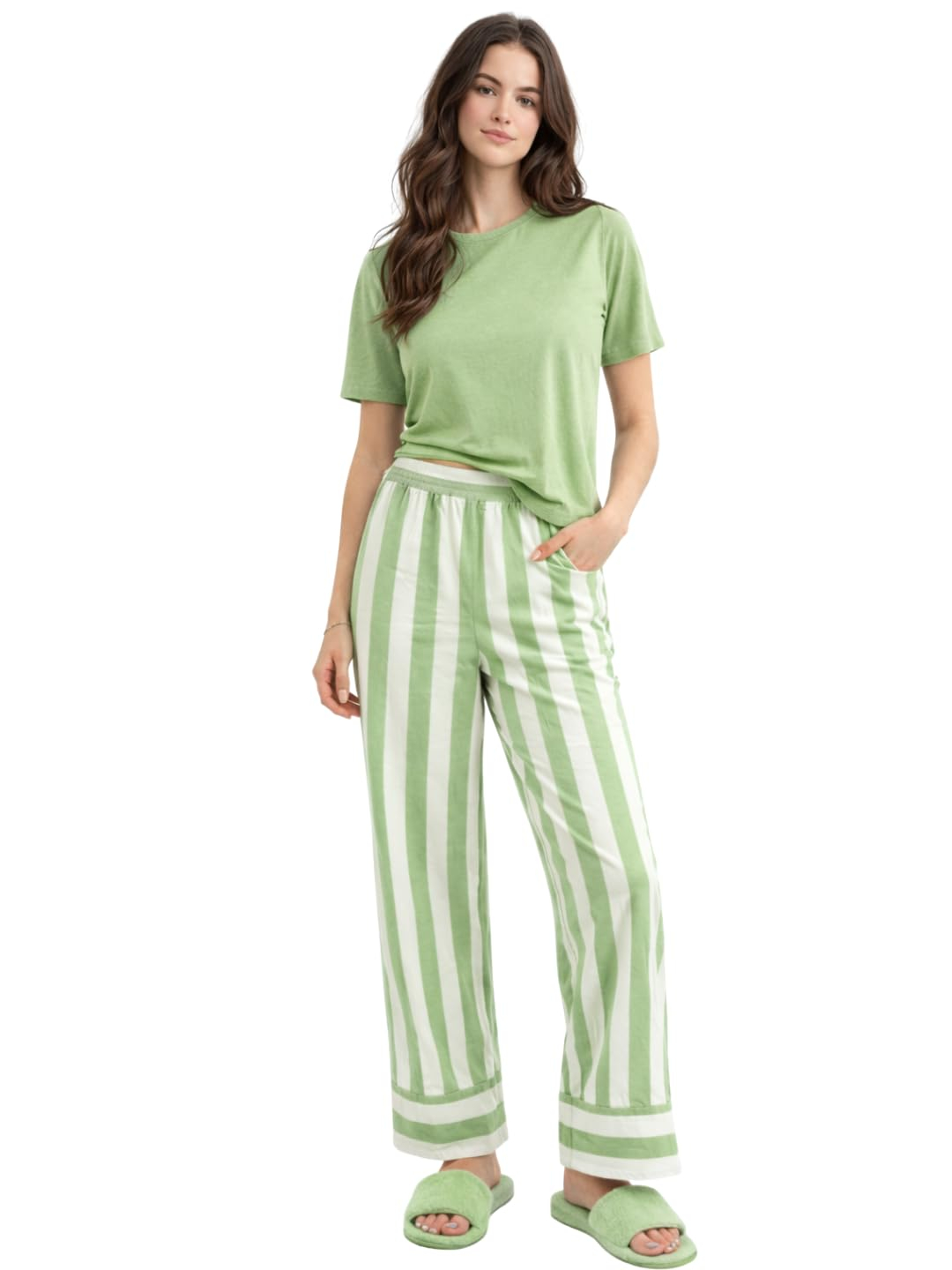 Women Cotton Blend Printed Night Suit Set - Image 57
