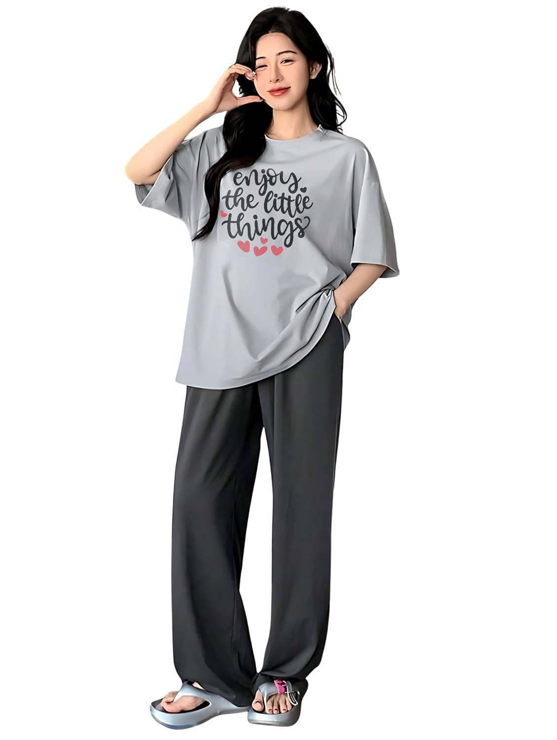 Women Round Neck Printed Nightsuit Set
