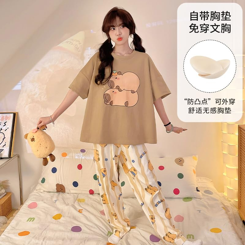 Women Round Neck Printed Nightsuit Set - Image 7