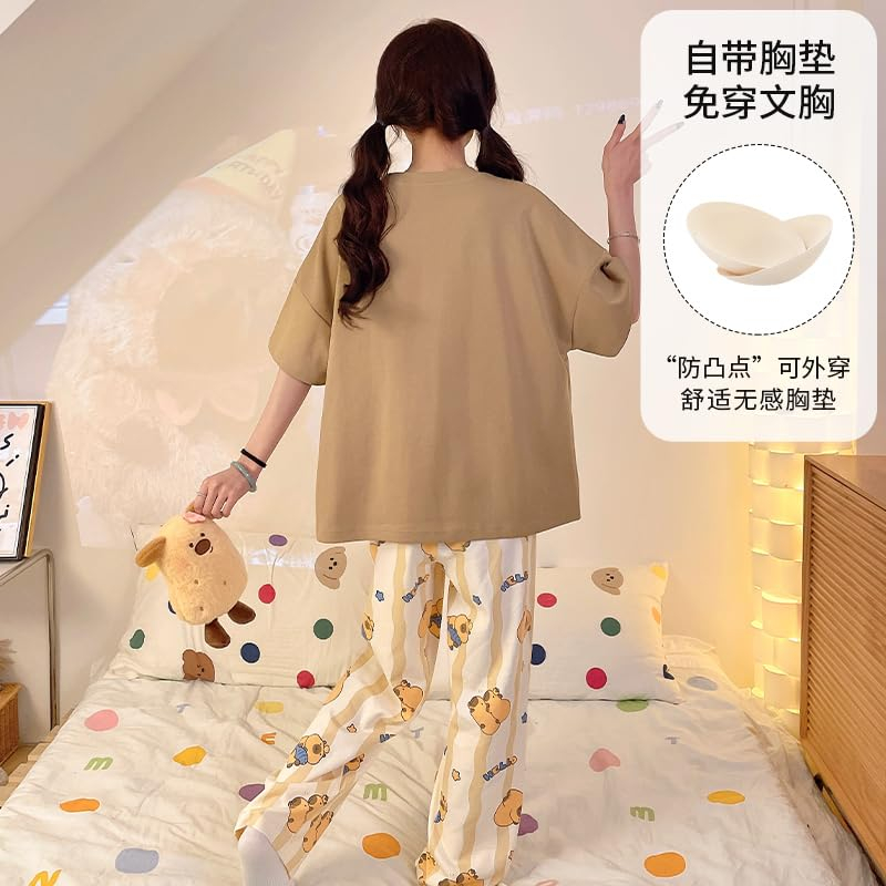 Women Round Neck Printed Nightsuit Set - Image 8