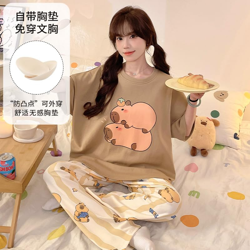 Women Round Neck Printed Nightsuit Set - Image 10