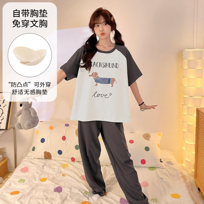 Women Round Neck Printed Nightsuit Set - Image 58