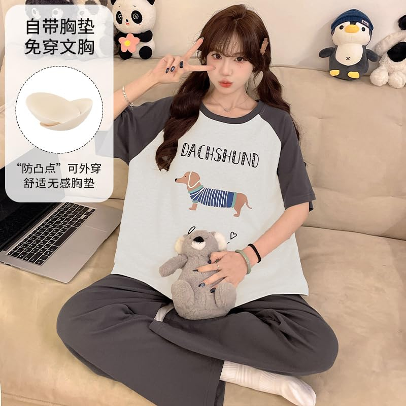 Women Round Neck Printed Nightsuit Set - Image 61