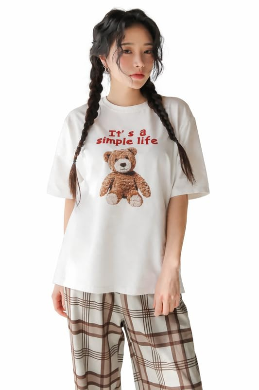 Women Round Neck Printed Nightsuit Set - Image 65