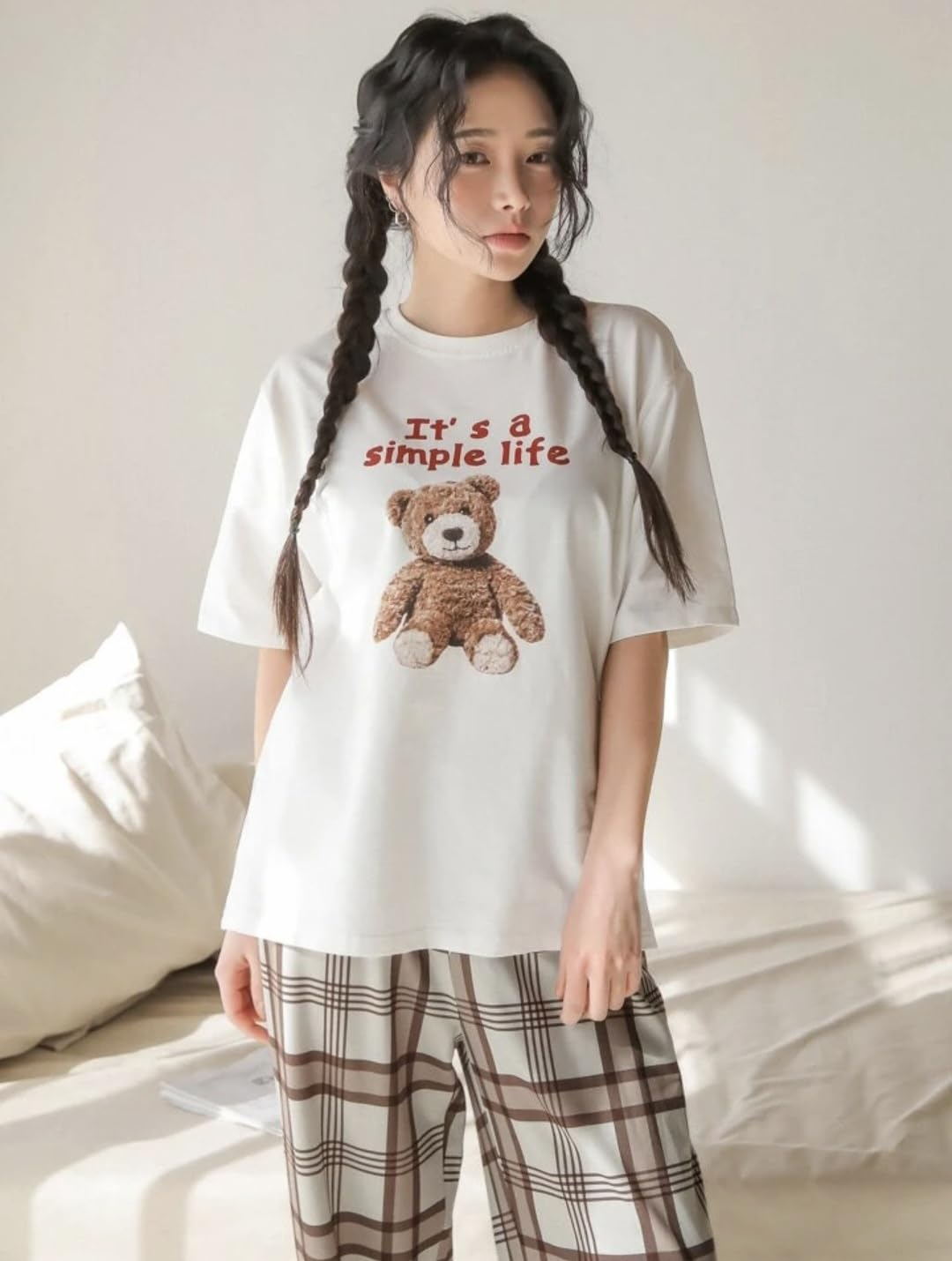 Women Round Neck Printed Nightsuit Set - Image 114