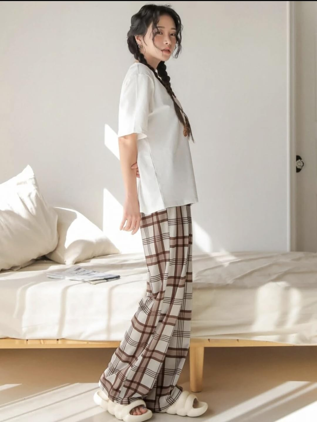 Women Round Neck Printed Nightsuit Set - Image 118