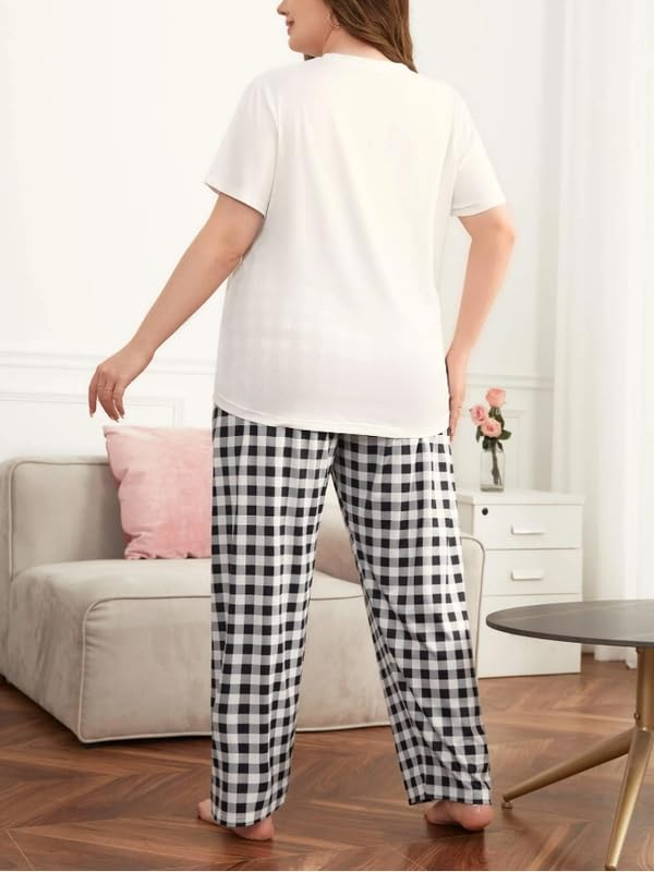 Women Round Neck Printed Nightsuit Set - Image 121